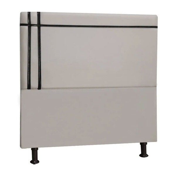 Cabeceira Estofada Royal Em Madeira De Eucalipto 90cm Linho C