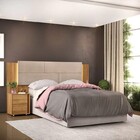 Cabeceira Estofada Rúbia Com Mesa De Cabeceira Dj Móveis