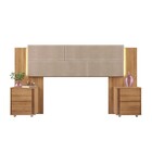 Cabeceira Estofada Rúbia Com Mesa De Cabeceira Dj Móveis