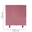 Cabeceira Estofada Solteiro 100 Cm Grécia A01 Suede Rosa