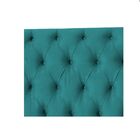 Cabeceira Estofada Solteiro 100 Cm Jade Suede Azul Turquesa