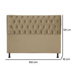 Cabeceira Estofada Solteiro 100 Cm Jade Suede Bege Escuro