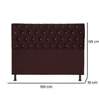 Cabeceira Estofada Solteiro 100 Cm Pérola Suede Bordô