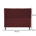 Cabeceira Estofada Solteiro 100 Cm Pérola Suede Marsala