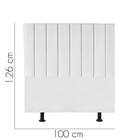Cabeceira Estofada Solteiro 100cm Cora Suede Branco - D A Dec