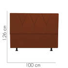Cabeceira Estofada Solteiro 100cm Jade Suede Terracota - D A