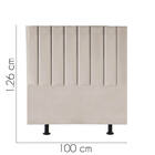Cabeceira Estofada Solteiro 100cm Karla Suede Bege - D A Decor