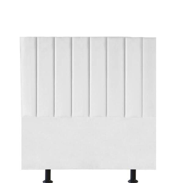 Cabeceira Estofada Solteiro 100cm Karla Suede Branco - D A De