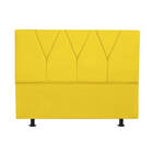 Cabeceira Estofada Solteiro 110cm Jade Courino Amarelo - D A