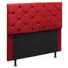 Cabeceira Estofada Solteiro 90 Cm Alemanha Suede Vermelho