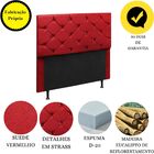 Cabeceira Estofada Solteiro 90 Cm Alemanha Suede Vermelho