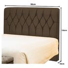 Cabeceira Estofada Solteiro 90 Cm Bolívia A01 Suede Marrom