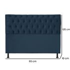 Cabeceira Estofada Solteiro 90 Cm Jade Suede Azul Marinho