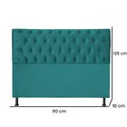 Cabeceira Estofada Solteiro 90 Cm Jade Suede Azul Turquesa