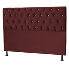 Cabeceira Estofada Solteiro 90 Cm Pérola Suede Marsala