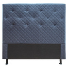 Cabeceira Estofada Solteiro 90 Cm Suede Bordado Skybox - Cinza