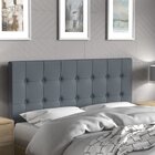 Cabeceira Estofada Solteiro 90cm Amazonas Yescasa Grafite