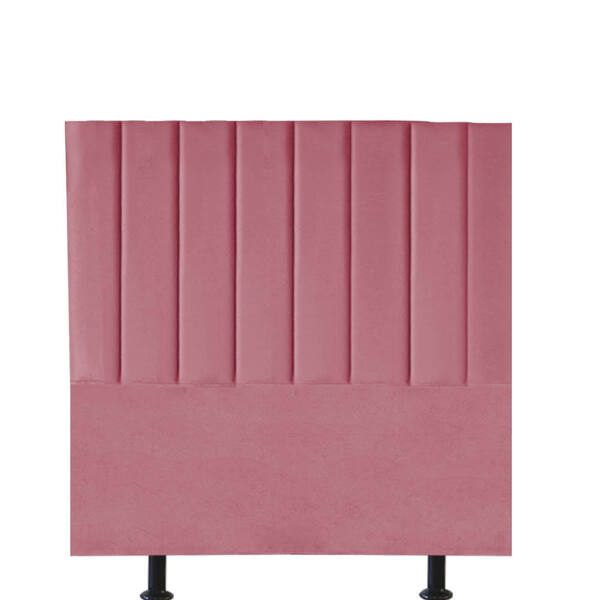 Cabeceira Estofada Solteiro 90cm Carla Ii Suede Rosa - D A De