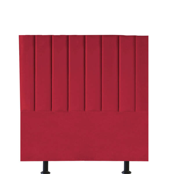 Cabeceira Estofada Solteiro 90cm Cora Suede Vermelho - D A De