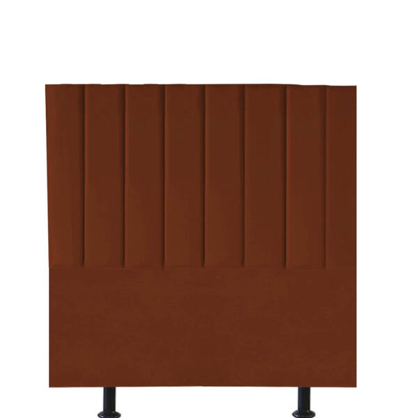 Cabeceira Estofada Solteiro 90cm Karla Suede Terracota - D A