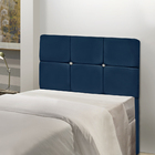 Cabeceira Estofada Solteiro Com Strass Mila 0 90 Veludo - Sho