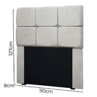 Cabeceira Estofada Solteiro Com Strass Mila 90cm Suede Amassa