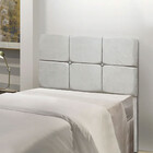 Cabeceira Estofada Solteiro Com Strass Mila 90cm Suede Amassa