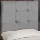 Cabeceira Estofada Solteiro Luna  Cinza