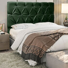 Cabeceira Estofada Star Em Madeira De Eucalipto 140cm Veludo