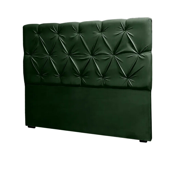 Cabeceira Estofada Star Em Madeira De Eucalipto 140cm Veludo