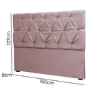 Cabeceira Estofada Star Em Madeira De Eucalipto 160cm Veludo