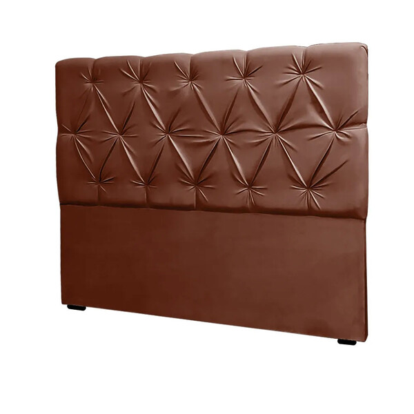 Cabeceira Estofada Star Em Madeira De Eucalipto 160cm Veludo