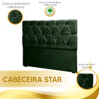Cabeceira Estofada Star Em Madeira De Eucalipto 160cm Veludo