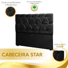 Cabeceira Estofada Star Em Madeira De Eucalipto 195cm Veludo