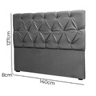 Cabeceira Estofada Star Em Madeira De Eucalipto Veludo 140cm