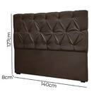 Cabeceira Estofada Star Em Madeira De Eucalipto Veludo 140cm