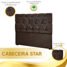 Cabeceira Estofada Star Em Madeira De Eucalipto Veludo 140cm