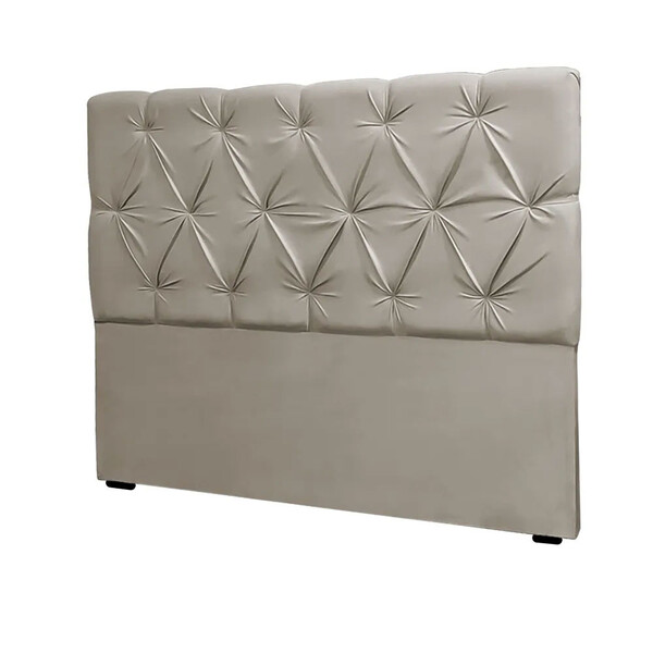 Cabeceira Estofada Star Em Madeira De Eucalipto Veludo 140cm