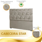 Cabeceira Estofada Star Em Madeira De Eucalipto Veludo 160cm