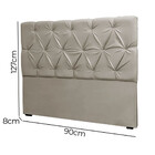 Cabeceira Estofada Star Em Madeira De Eucalipto Veludo 90cm S