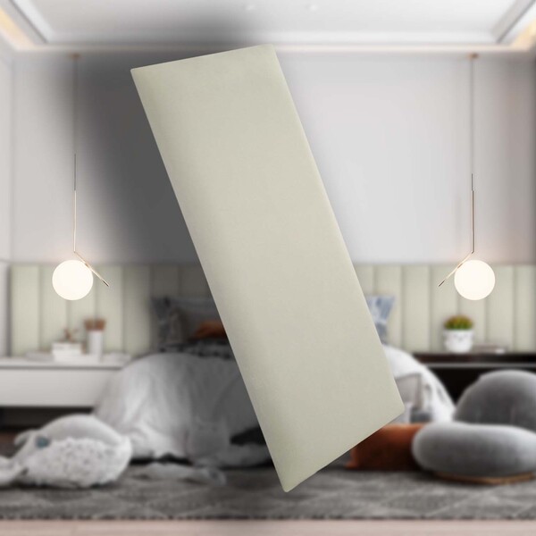 Cabeceira Estofada Suede Para Cama Box - Módulo 20x60 Cm - Un