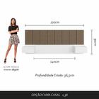 Cabeceira Estofada Suspensa Cama Casal Bulgária Branco/capucc