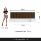 Cabeceira Estofada Suspensa Cama Casal Bulgária Branco/marrom