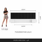 Cabeceira Estofada Suspensa Cama Casal Bulgária Branco/preto