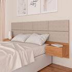 Cabeceira Estofada Suspensa Cama Casal Honduras Carvalho Ame/