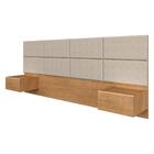 Cabeceira Estofada Suspensa Cama Casal Honduras Carvalho Ame/