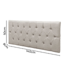 Cabeceira Estofada Suspensa Laura Capitonê Casal 140 Cm Para