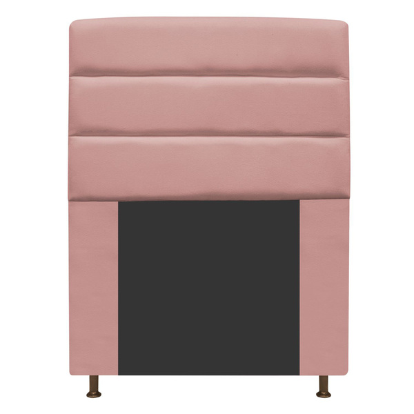 Cabeceira Estofada Turim 100 Cm Solteiro Suede Rosê - Amarena