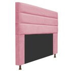 Cabeceira Estofada Turim 140 Cm Casal  Suede Rosa Bebê - Amar