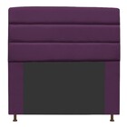 Cabeceira Estofada Turim 140 Cm Casal  Suede Roxo - Amarena M